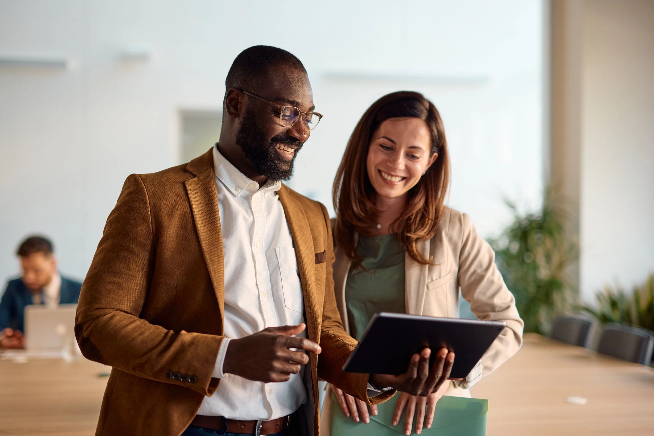 African business team technology